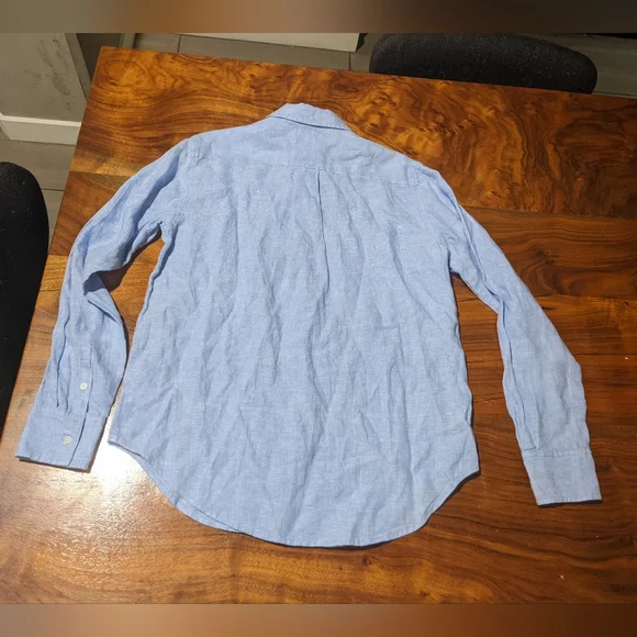 Everlane - Linen Relaxed Shirt Button-Up | Classic Blue | Size 00 - Picture 11 of 11